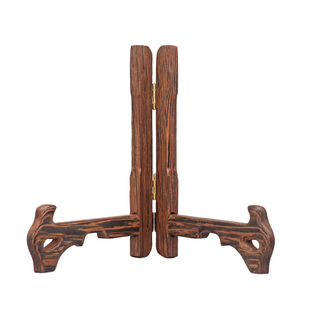 鸡翅实木357克茶饼支架瓷盘展示架茶叶托普洱茶架子石头画框照片