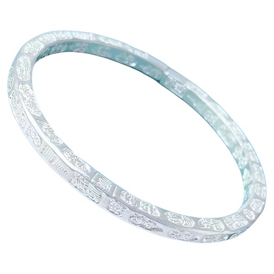 999足银吉言方条款手镯