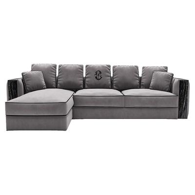 扶手大理石沙发奢后轻奢羽绒牛皮