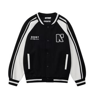 N+a纳迪亚美式字母棒球服男女街头春秋季2024早秋新款夹克上衣