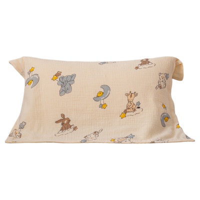 a类全棉六层纱布儿童专用枕巾