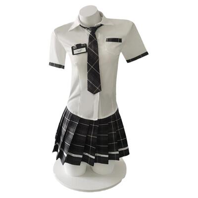 性感jk制服两件套收腰衬衫百褶裙