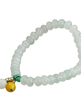 天然玉石手串天山翠玉算盘珠手链复古民族风手饰品情侣闺蜜礼物