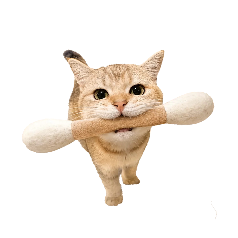 猫薄荷羊毛毡耐药磨牙逗猫棒