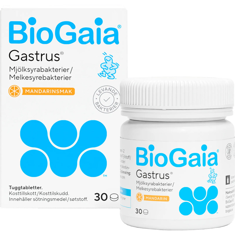 现货｜瑞典BioGaia益生菌咀嚼片30粒罗伊氏乳杆菌调理幽门肠胃