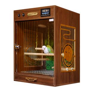 鹦鹉笼保温箱鸟笼子窝大号带抽屉实木虎皮鹦鹉鸟笼子宠物别墅暖风