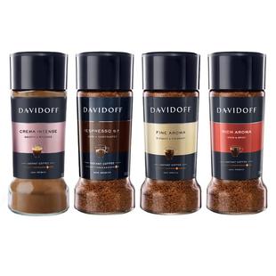 Davidoff大卫杜夫意式速溶咖啡罐装健身提神冻干美式纯黑咖啡粉