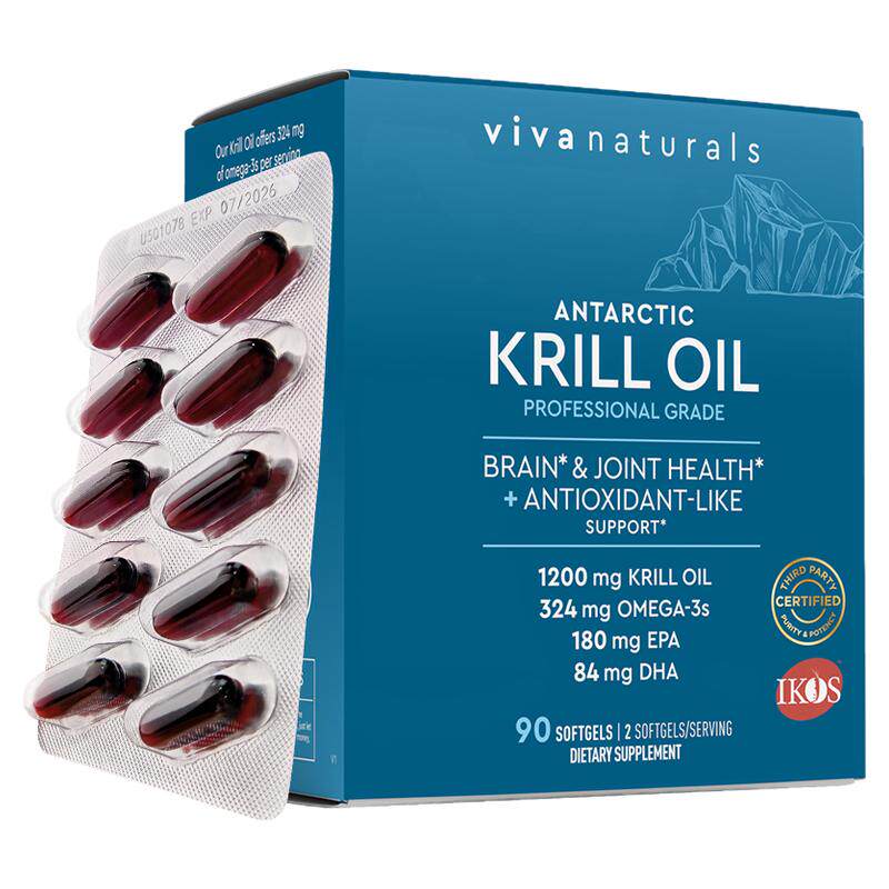 viva进口78%磷脂南极磷虾油90粒