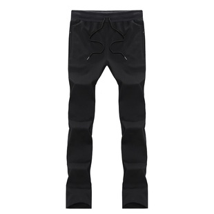 2025新款运动裤男宽松黑色三条杠休闲裤长裤直筒男裤秋款条纹裤子