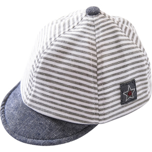 伊米伦宝宝软檐鸭舌帽棒球帽婴儿帽子春秋新生婴幼儿帽子男6-12月