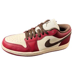 滔搏NIKE耐克男子AIR JORDAN 1白红低帮复古运动篮球鞋IX5004-121