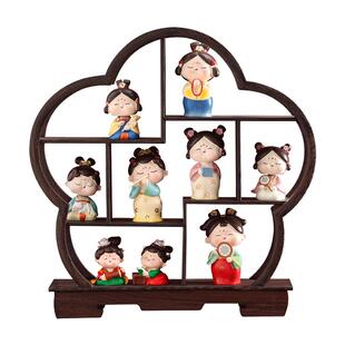 海贝海西安文创纪念品古风唐仕女小摆件家居客厅桌面装饰生日礼物
