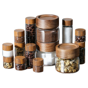 茶叶密封罐玻璃迷你便携食品级咖啡粉保存罐小号咖啡豆分装储存罐