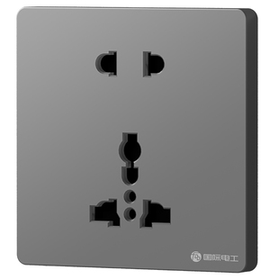 英标欧规86多功能五孔国际通用二三插带USB万能插孔圆孔暗装插座