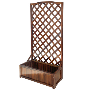 防腐木花架网格爬藤架户外庭院花箱栅栏围栏花园隔断阳台露台花盆