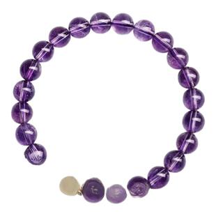 普陀山紫水晶手串女金榜题名手链和田玉珠好运礼物官方旗舰店