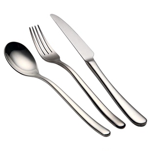 儿童专用刀叉304不锈钢西餐家用餐具盘子套装牛排刀叉勺三件套