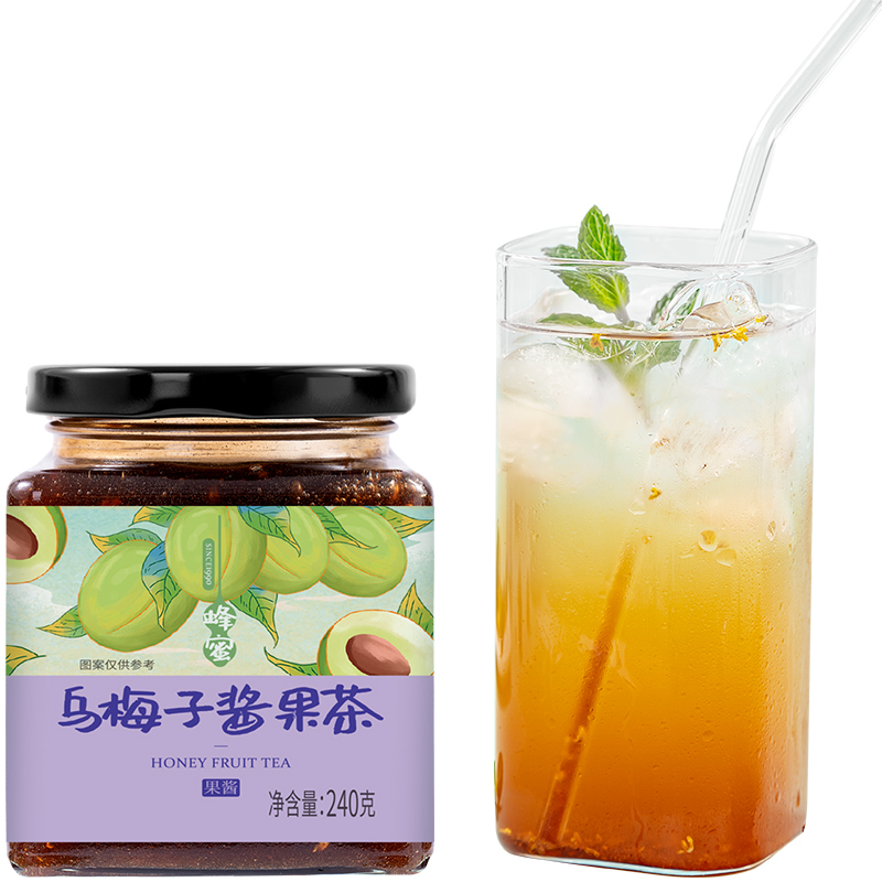 福事多蜂蜜柚子茶乌梅子酱罐装桂花乌梅膏酸梅汤泡水喝的东西果酱