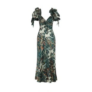 中世纪独角兽的传说 桑蚕丝缎面及踝连衣裙 Selkie Collection