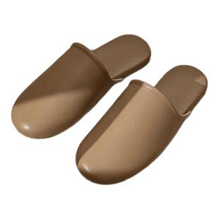 高端简约日系慵懒感小羊皮轻奢拖鞋男女居家室内防滑静音软底手工