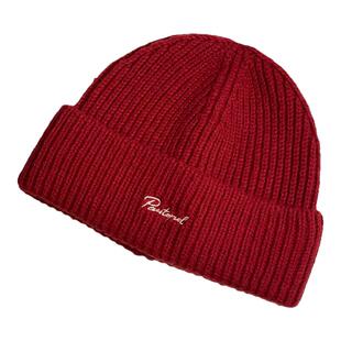 冬天新款简约字母刺绣冷帽针织帽女韩版显脸小护耳保暖防寒帽子男