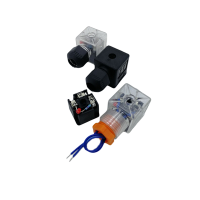 液压电磁阀线圈带灯插头防水带线