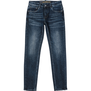 [小脚]CB326唠叨牛仔秋季修身小脚弹力牛仔裤刺绣潮牌男士长裤子