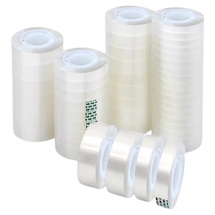 透明胶带小卷胶条强力高粘度学生用胶纸粘字透明小卷文具胶带批发