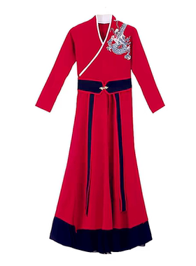 天地龙鳞象王行雪龙吟舞蹈演出服儿童打鼓服武侠风扇子舞表演服装