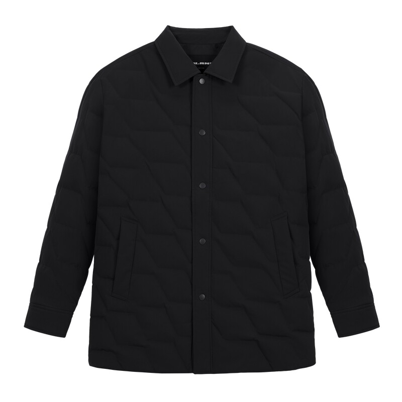 利郎官方翻领中长款轻薄羽绒服