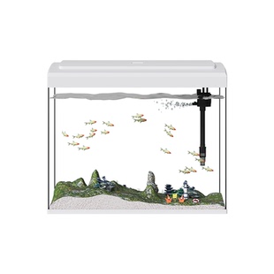 2025新款金鱼缸自循环过滤制氧三合一体桌面客厅小型家用生态玻璃