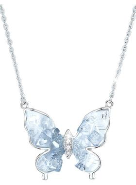 【中国黄金】夜光蝴蝶项链高级感