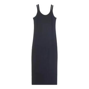 吊带连衣裙女夏2025新款大码收腰包臀裙修身针织背心打底长裙胖mm