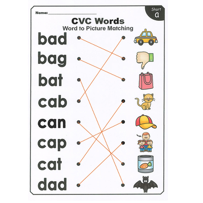 CVC英语自然拼读初级连线练习册