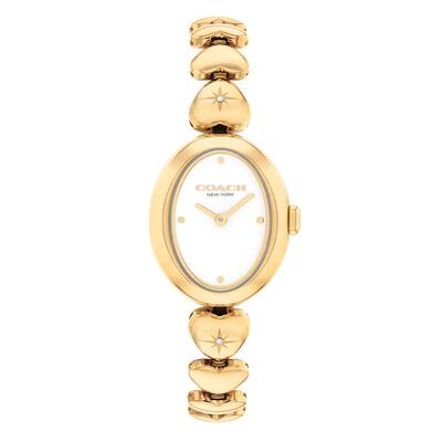 【自营】COACH蔻驰手表SAMMY浴缸心形链节钢带石英女表14504638