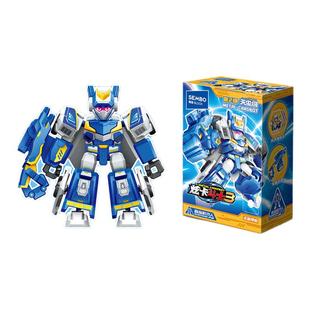 【新年礼物】森宝积木炫卡斗士第二弹天尘级超炫电光王积木人玩具