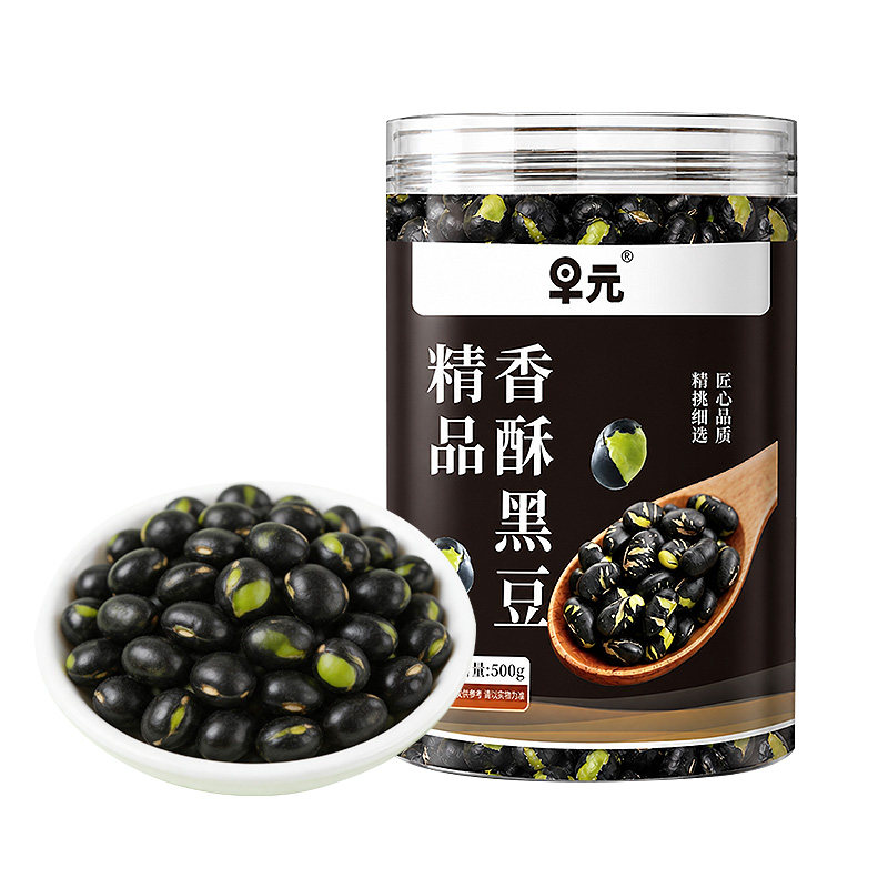 香酥黑豆炒黑豆熟无油干炒酥脆大颗粒即食嘎嘣脆办公室休闲小零食