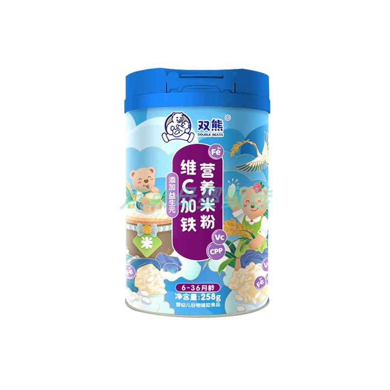双熊营养大米粉258g宝宝辅食米粉/米糊