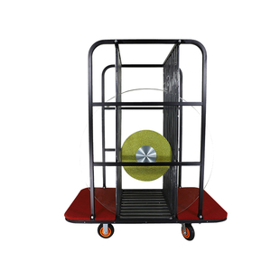 左舟玻璃转盘车 餐厅玻璃运输车存放车 酒店转盘收集车运送手推车