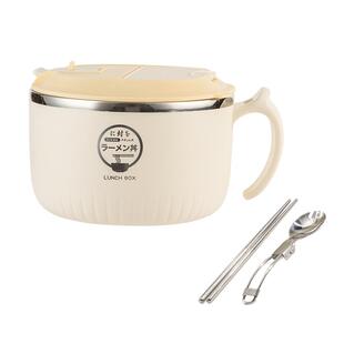 广意316L不锈钢泡面碗学生宿舍专用上班族带盖大容量配餐具