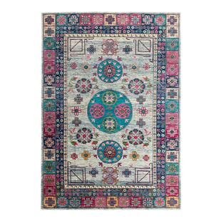 阿富汗 进口手工打结羊毛地毯奢华别墅宫廷风复古花卉美式客厅