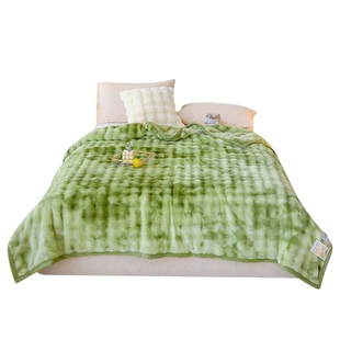 兔兔绒保暖床单多功能毛毯2026新款学生午睡盖毯牛奶珊瑚绒小被子