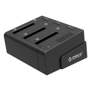 Orico 6638US3-C串口3.5寸sata硬盘座脱机拷贝三盘位底座USB3.0移动硬盘盒硬盘对拷机