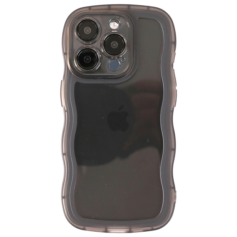 简约波浪纹适用苹果15手机壳iphone17Promax新款16Pro硅胶12全包14镜头mini防摔13P气囊11软壳