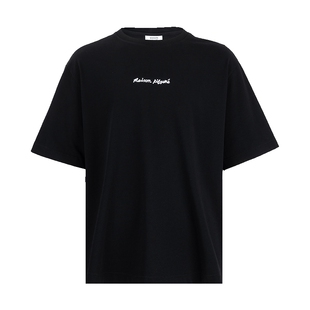 父亲节Maison Kitsune男字母logo刺绣全棉短袖T恤男士XY推选