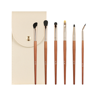 花漾赤橙6支化妆刷套装套刷细节刷眼影刷遮瑕刷眼线刷刷子动物毛