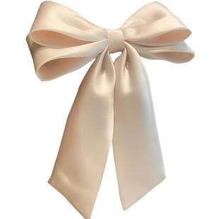 韩版立体蝴蝶结发夹女高级感多层长款飘带后脑勺顶夹气质甜美发饰