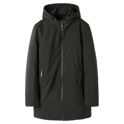 H撤柜剪牌男装羽绒服 高货可脱卸羽绒内胆休闲连帽简约中长款外套