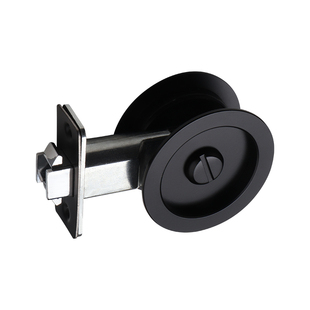 圆形推拉移门锁卫生间嵌入式滑动平移钩锁吊趟门隐形侧装口袋门锁