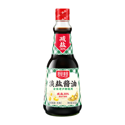 厨邦淡盐酱油410ml*1瓶